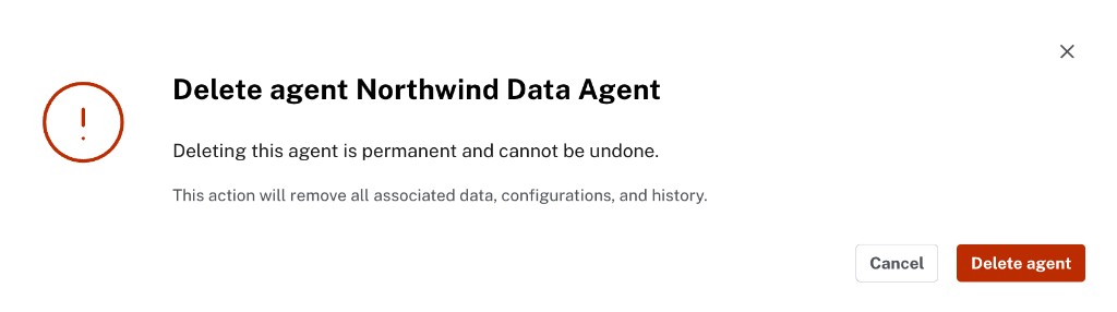 Agent list showing the context menu with New Chat