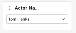 The actor name filter added to the dashboard