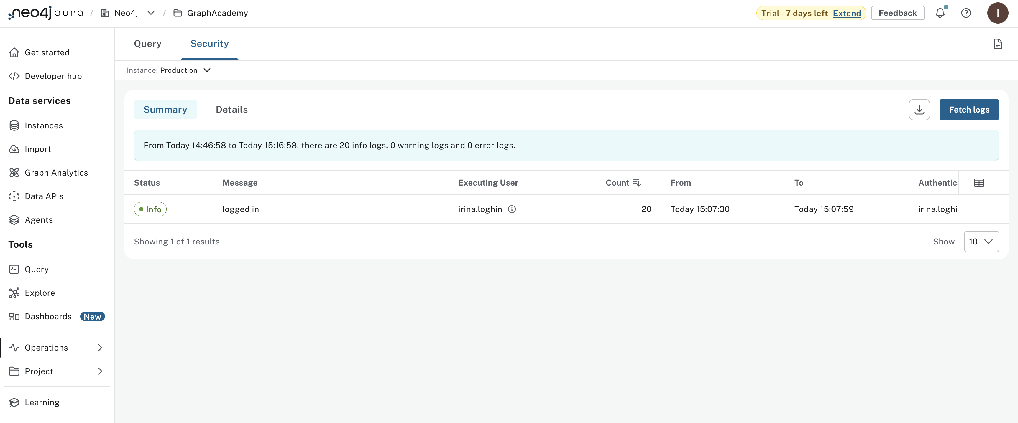 Security screenshot