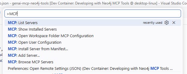 MCP: List servers