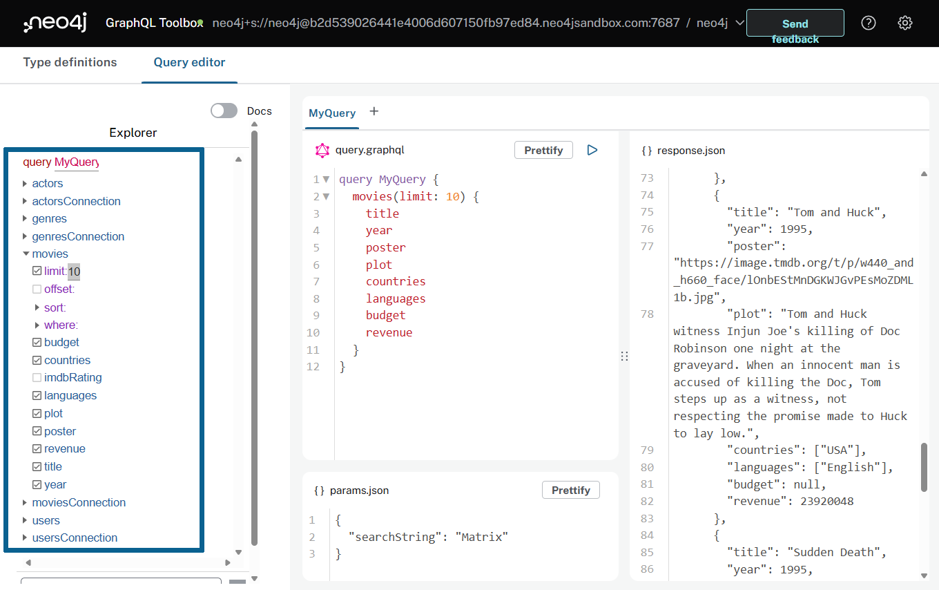 New query types in the Query Editor Explorer