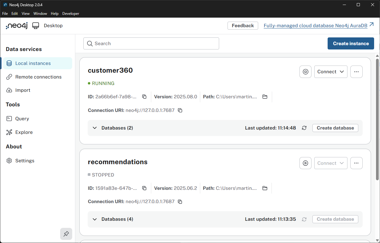 The Neo4j Desktop