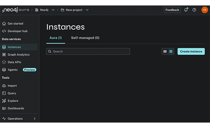 the Aura Dashboard